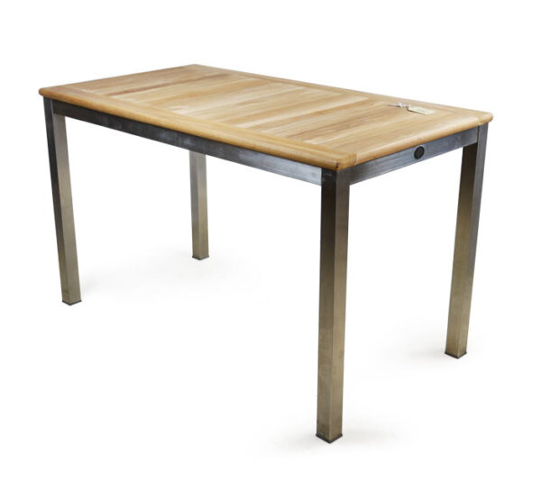 Stainless Steel & Teak Fixed Tables