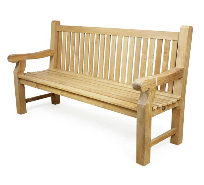 A wooden bench from Cotswolds collection by Ascot Teak